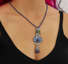 Load image into Gallery viewer, Ayala Bar Blue Domes, Glass Necklace, Aegean
