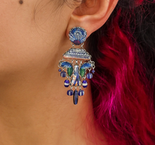 Load image into Gallery viewer, Ayala Bar Blue Domes, Glass Earrings, Naxos
