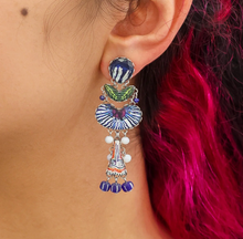 Load image into Gallery viewer, Ayala Bar Blue Domes, Glass Earrings, Paros
