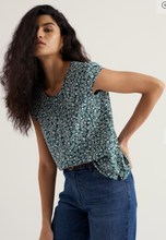 Load image into Gallery viewer, Seasalt Garden Gate Tee Folky Marigolds Dark Wreckage
