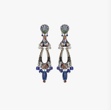 Load image into Gallery viewer, Ayala Bar Blue Domes, Glass Earrings, Athena
