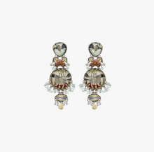 Load image into Gallery viewer, Ayala Bar Blue Domes, Glass Earrings, Spirulina
