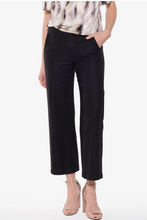 Load image into Gallery viewer, Beddome Wide Leg Linen Crop Pant Black
