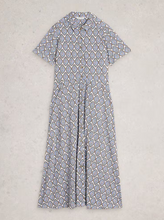 Load image into Gallery viewer, White Stuff UK Rua Jersey Shirt Dress Blue Multi

