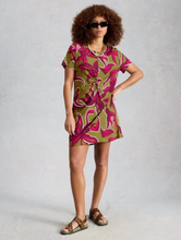 Load image into Gallery viewer, White Stuff UK Milly T-Shirt Dress Green Print
