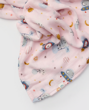 Load image into Gallery viewer, Loulou Lollipop Astro Explorers Swaddling Blanket
