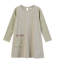 Load image into Gallery viewer, Vignette Quinn Dress Sage Mushrooms
