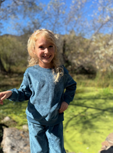 Load image into Gallery viewer, Vignette Maeve Chenillle Sweatshirt Teal
