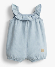 Load image into Gallery viewer, Souris Mini Railroad Stripe Denim Playsuit
