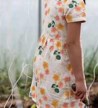 Load image into Gallery viewer, Little Green Radicals Button Dress Flora
