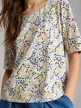 Load image into Gallery viewer, White Stuff UK Weaver Jersey Tee Ivory Multi
