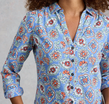 Load image into Gallery viewer, White Stuff UK Annie Jersey Shirt Blue Print
