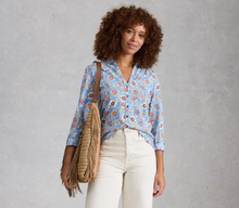 Load image into Gallery viewer, White Stuff UK Annie Jersey Shirt Blue Print
