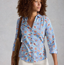 Load image into Gallery viewer, White Stuff UK Annie Jersey Shirt Blue Print
