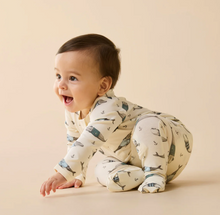 Load image into Gallery viewer, Wilson and Frenchy Wooly Whales Cotton Jersey Playsuit
