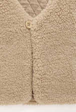 Load image into Gallery viewer, Purebaby Shearling Reversible Vest Mushroom

