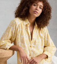 Load image into Gallery viewer, White Stuff UK Lena Organic Cotton Shirt Yellow Print
