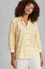 Load image into Gallery viewer, White Stuff UK Lena Organic Cotton Shirt Yellow Print
