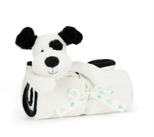 Load image into Gallery viewer, Bashful Black and Cream Puppy Blankie
