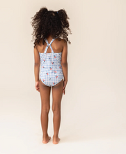 Load image into Gallery viewer, Nano Cherry Gingham 1pc Swimsuit Light Blue
