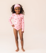Load image into Gallery viewer, Nano Strawberry 1pc Rashguard Swimsuit Light Pink
