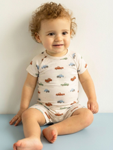 Load image into Gallery viewer, Coccoli Truck Print Modal Shortie Playsuit
