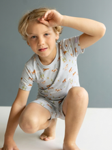 Load image into Gallery viewer, Coccoli Horse Print Modal Summer PJs Grey
