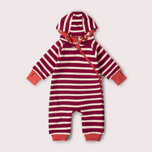 Load image into Gallery viewer, Little Green Radicals Little Unicorns Reversible Hooded Snug Playsuit
