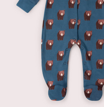 Load image into Gallery viewer, Little Green Radicals Blue Bears Sleeper
