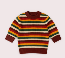 Load image into Gallery viewer, Little Green Radicals Hazel Rainbow Snuggly Sweater
