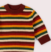 Load image into Gallery viewer, Little Green Radicals Hazel Rainbow Snuggly Sweater
