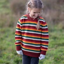 Load image into Gallery viewer, Little Green Radicals Hazel Rainbow Snuggly Sweater
