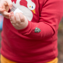 Load image into Gallery viewer, Little Green Radicals Sleeping Swans Appliqué Tee
