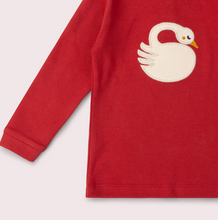 Load image into Gallery viewer, Little Green Radicals Sleeping Swans Appliqué Tee
