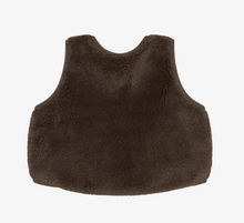 Load image into Gallery viewer, Minymo Faux Fur Vest Chocolate Chip

