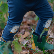 Load image into Gallery viewer, Little Green Radicals Blue Penguin Knee Patch Jogger
