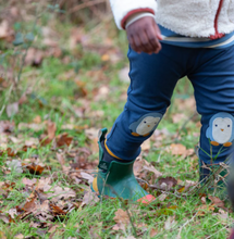 Load image into Gallery viewer, Little Green Radicals Blue Penguin Knee Patch Jogger
