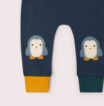 Load image into Gallery viewer, Little Green Radicals Blue Penguin Knee Patch Jogger
