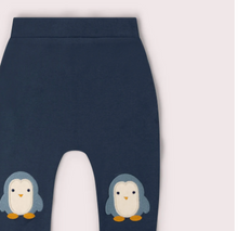 Load image into Gallery viewer, Little Green Radicals Blue Penguin Knee Patch Jogger
