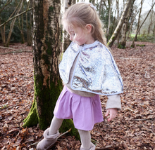 Load image into Gallery viewer, Rockahula Silver Sequin Cape
