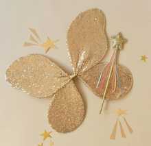 Load image into Gallery viewer, Rockahula Magical Sequin Gold Fairy Wings
