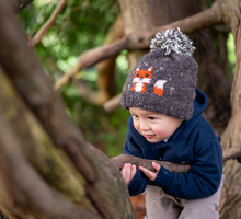 Load image into Gallery viewer, Ambler Kids Peek-a-boo Pom Beanie
