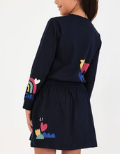Load image into Gallery viewer, Boboli Applique Print Dress Navy
