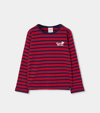 Load image into Gallery viewer, Boboli Oh La La Stripe Tee Red
