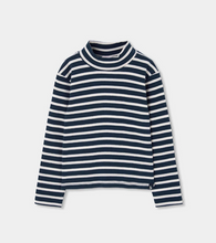Load image into Gallery viewer, Boboli Stripe Mock Neck
