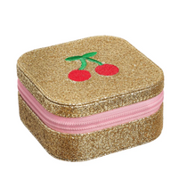 Load image into Gallery viewer, Rockahula Cherry Dreams Glitter Square Jewellery Box

