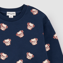 Load image into Gallery viewer, Miles Bulldog Print Sweatshirt Navy
