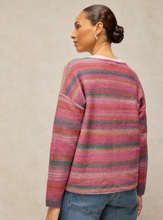 Load image into Gallery viewer, White Stuff UK Space Dye V Neck Sweater Pink Multi
