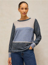 Load image into Gallery viewer, White Stuff UK Talia Nep Block Sweater Blue Multi

