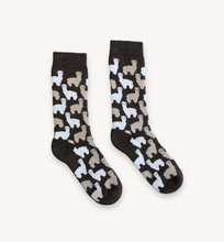 Load image into Gallery viewer, Pokoloko Herd Print Alpaca Socks Chocolate

